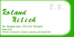 roland milich business card